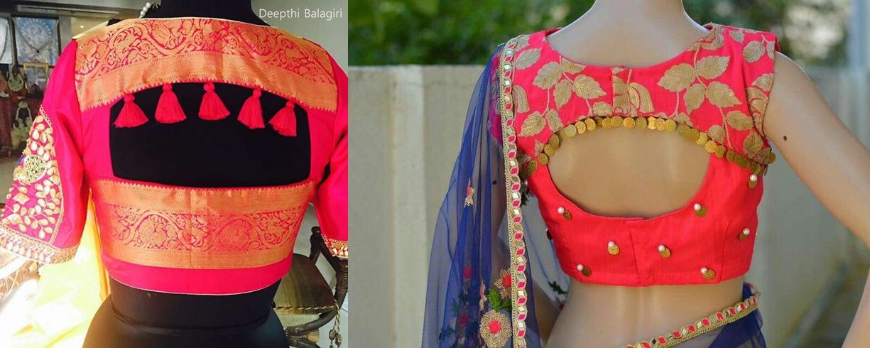 Trendy blouse back clearance neck designs